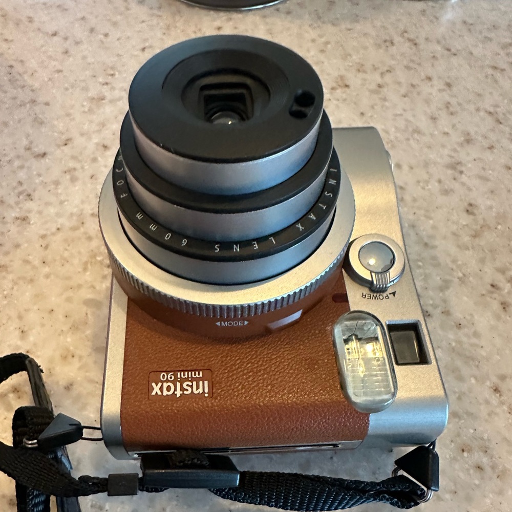Fujifilm Instax Mini 90 Brown and Silver Instant Camera